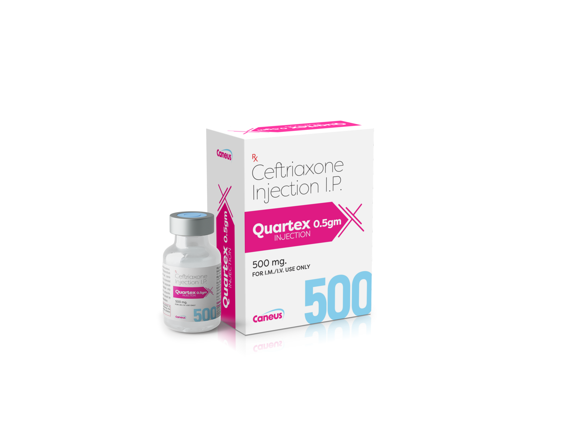 QUARTEX-500 INJ CARTON LABEL Quartex 500 - Image 1